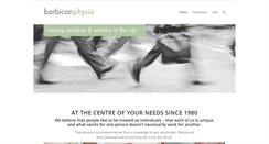 Desktop Screenshot of barbicanphysio.co.uk